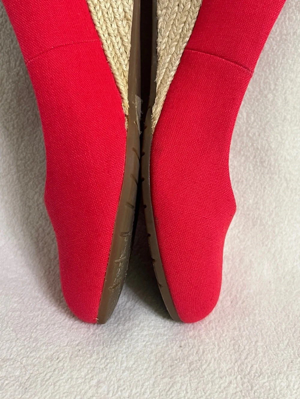 Clarks Mallory Luna Platform Wedge Shoes Red Slip On Women's Size 8.5